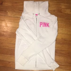 Pink, White Zip Up Jacket